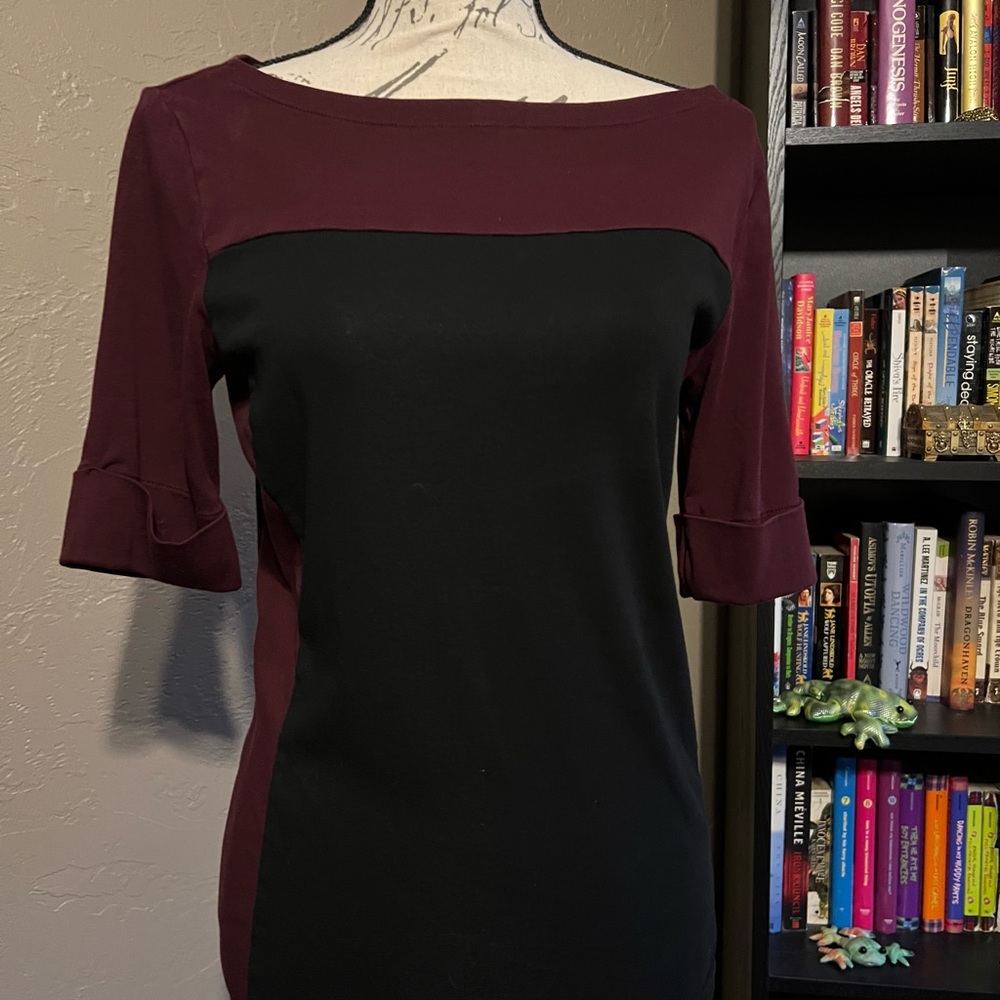 Ralph Lauren Boat Neck Color Block Too Size M